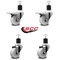 Service Caster 3'' Nylon Swivel 1-7/8'' Expanding Stem Caster Set 2 Total Lock Brakes, 4PK SCC-EXTTL20S314-NYS-2-S-2-178 - alternate 4